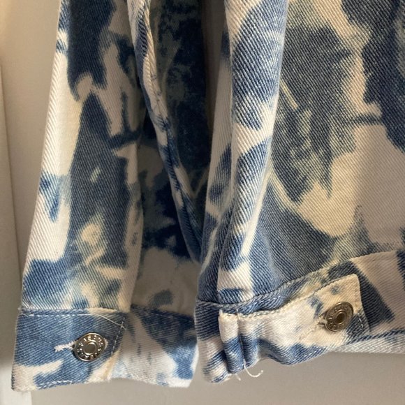 Bleach Tie-Dye Jean Trucker Jacket LG - Picture 7 of 8